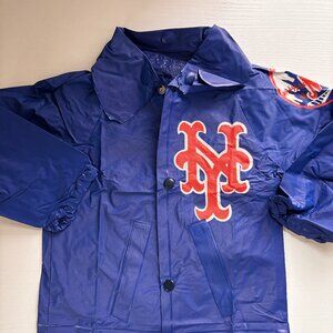 Vintage NY Mets Kids Raincoat - Small, Classic Team Logo, Rare Find!